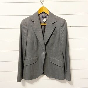 Brooks Brothers | Women’s Gray 100% Wool Pinstripe Blazer Size 6